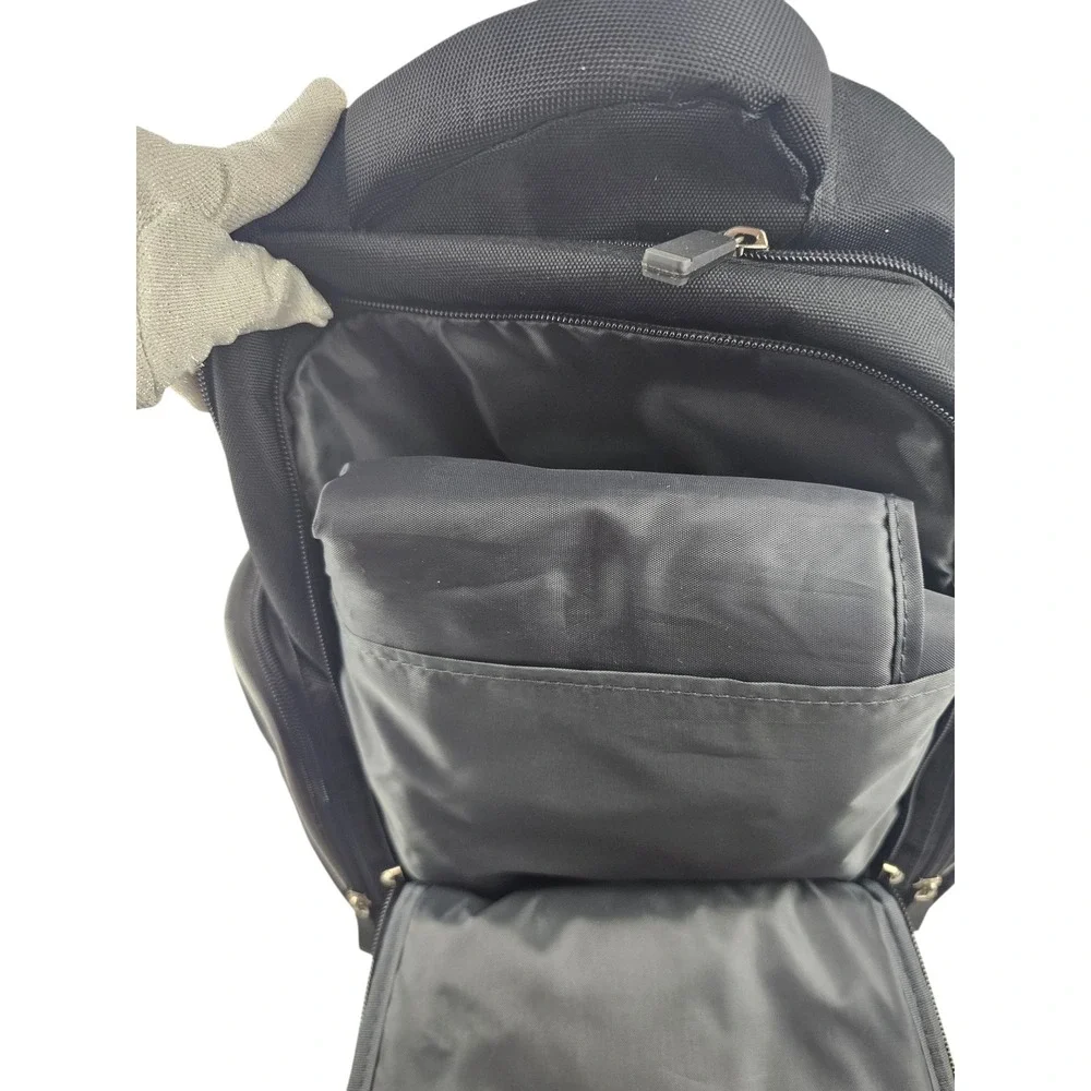 Eddie Bauer First Adventure‎ Diaper Backpack Bag Black Convertible Organizer